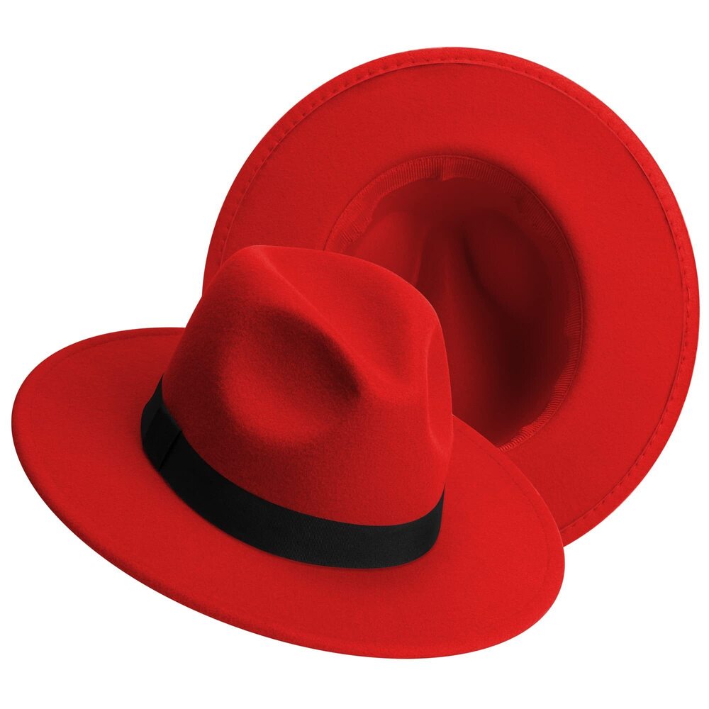 2762 Fedora Hats / Felt FedoraHats Two Tone Wide Brim Fedora Hats Rancher